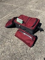 3 Piece Red/Black Departure Suitcase Set