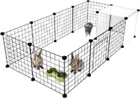 HOMIDEC Pet Playpen Wire Fence with Door 55 inch x