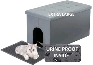 MEEXPAWS Cat Litter Box Enclosure Furniture Hidden