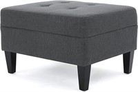 Christopher Knight Home Zahra Ottoman, Dark Grey