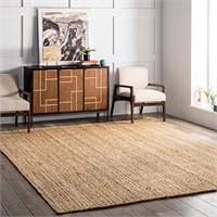 nuLOOM Rigo Hand Woven Farmhouse Jute Accent Rug,