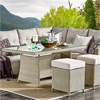 Canaan All-Weather Wicker Outdoor 26" H Cocktail