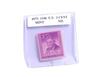 1943 U.S 3 Cent Stamp Graded Mint