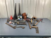 Funnels, Gas Caps, Hammers, Clamps, Spark Plugs,