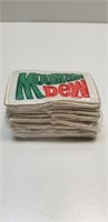 Over 20 Mountain Dew Patches measuring 3" X 2"