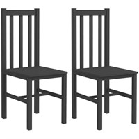 $131  HOMCOM Black Set of 2 Farmhouse Dining Chair