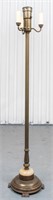 Renaissance Style Brass Three Light Floor Lamp