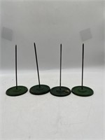 4 VINTAGE METAL MESSAGE HOLDERS