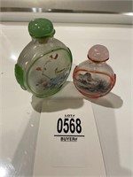 Two Chinese glass snuff bottles