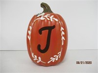 Light Up Halloween Pumpkin, "J"