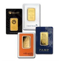 1 Oz Gold Bar - Brand Name (w/ Assay Card)
