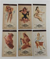 6 Vintage Pinup Advertising Pocket Notepads