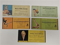 Lot of 5 Vintage Pinup Advertising Cards