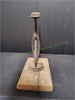 Vintage 14.5" Cobbler Anvil Form on Wood Stand