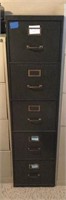 Shaw-Walker 5 Drawer File Cabinet 15" x 27" x 57