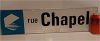 Enseigne rue Chapel, Châteauguay, réfléchissante,