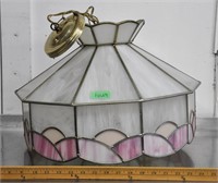 Vintage leaded glass ceiling light