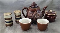 Pottery - S&P, Hall Cups, Teapot - Note