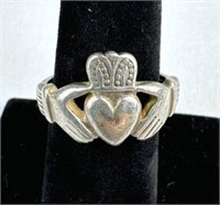 925 Silver Claddagh Ring