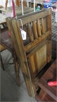 2 WOODEN FOLDING CHAIRS
