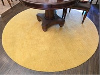 Aprox 8 ft Round Golden Yellow Area Rug AS IS