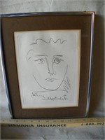 Framed Pour Roby by Pablo Picasso w/COA