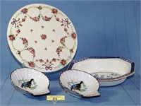 Three Serving Dishes And Porcelain Trivet