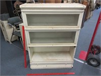 antique macey barrister style 3-stack bookcase