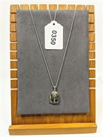 Sterling Silver Earth Stone Pendant Necklace