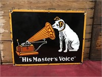 HMV - His Masters Voice Enamel Sign