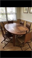 ABC Home wood oval table with leaf 7 feet x 43 w