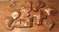 Lot of Assorted Copper Plated Wall Hangings