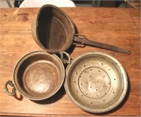 Lot of 3 Antique Pots and Pans