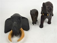 GROUP OF 3 ELEPHANT SCULPTURES