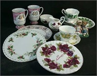 lot of tea cups, saucers, and plates with extras
