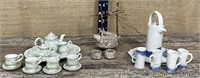 3 miniature oriental tea sets