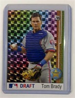 Rare Tom Brady Baseball Draft Card - Mint