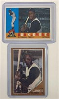 (2) Topps Roberto Clemente Cards