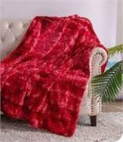 Jingcheng Super Soft Faux Fur Throw Blanket