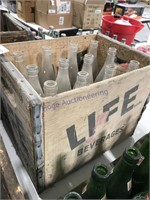Life Beverages wood box w/ 26-oz bottles