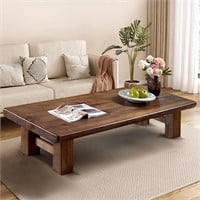 Solid Wood Japanese Tea Low Table 55 inches