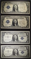 CURRENCY: 1928 A $1.00 "FUNNYBACK" VF-XF 2 NOTES;