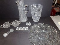 Crystal vases, sugar/creamer and more