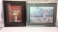 D1) TWO DECORATIVE PICTURES, 28" & 22" & 24" X 20"