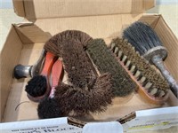 Vintage horse hair brushes, others