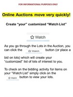 Information Slide - Use of "Watch" List