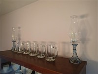 Miscellaneous glassware & lamps