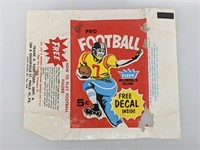 1960 Fleer 5 Cent EMPTY Football Wax Wrapper