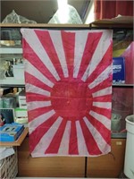 Silk flag, some bleed, 24 x 36"