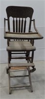 Antique Wooden High Chair Its all there needs